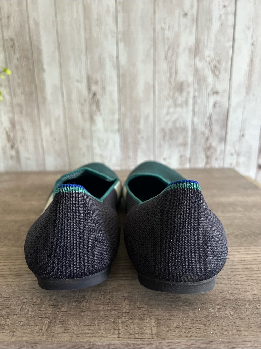 Rothy's Spruce Prep Coloblock Retired Pattern Lounge Loafer Womens Size 8.5 - Picture 5 of 8